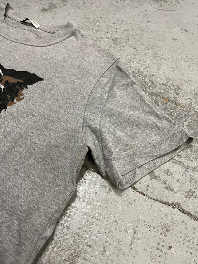 AW2016 Balenciaga Howling Wolf Grey T-Shirt  rLTrDFx 6