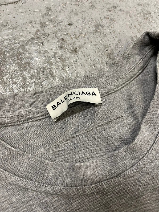 AW2016 Balenciaga Howling Wolf Grey T-Shirt  rLTrDFx 8