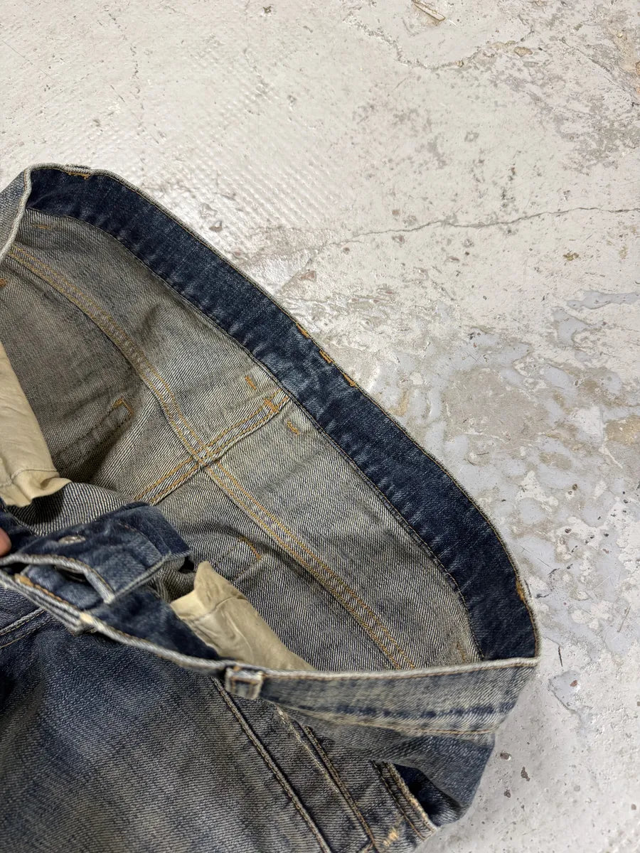 AW2016 Balmain Biker Blue Faded Denim Slim Jeans PaCJcBR 8