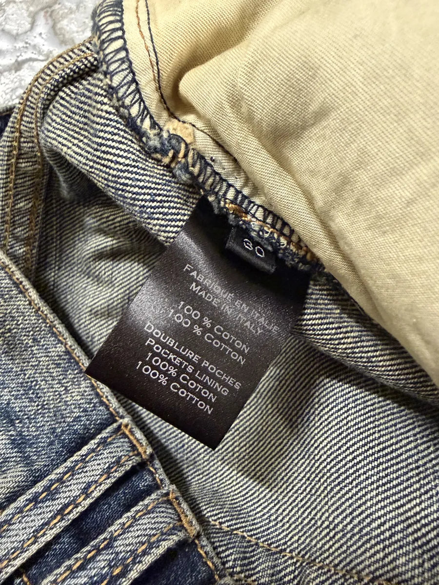 AW2016 Balmain Biker Blue Faded Denim Slim Jeans PaCJcBR 9