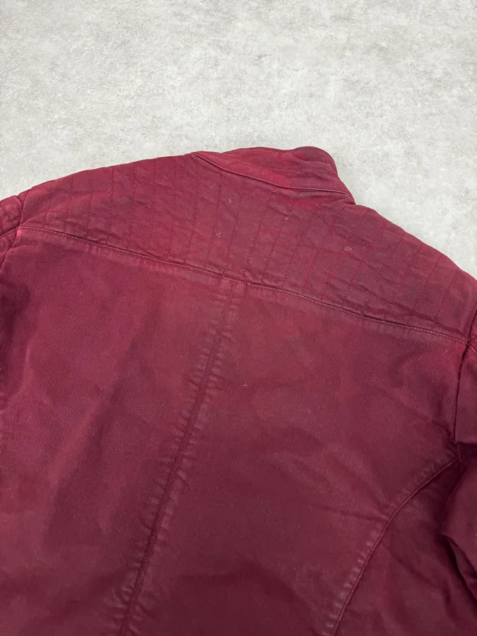 AW2016 Balmain Burgundy Red Biker Jacket qbnEtHu 6