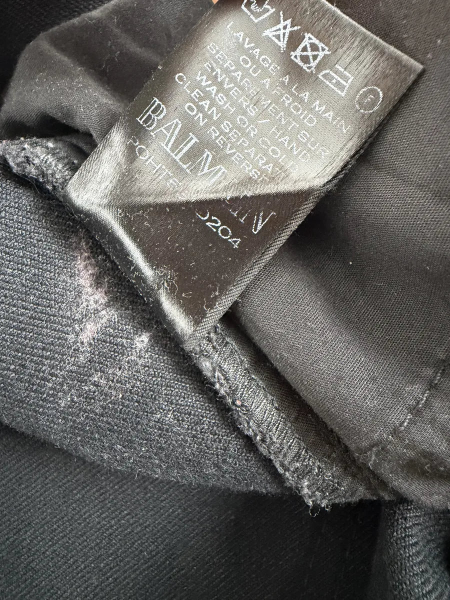 AW2016 Balmain Dark Grey Avant-Garde Biker Denim Jeans DyNYjTk 10