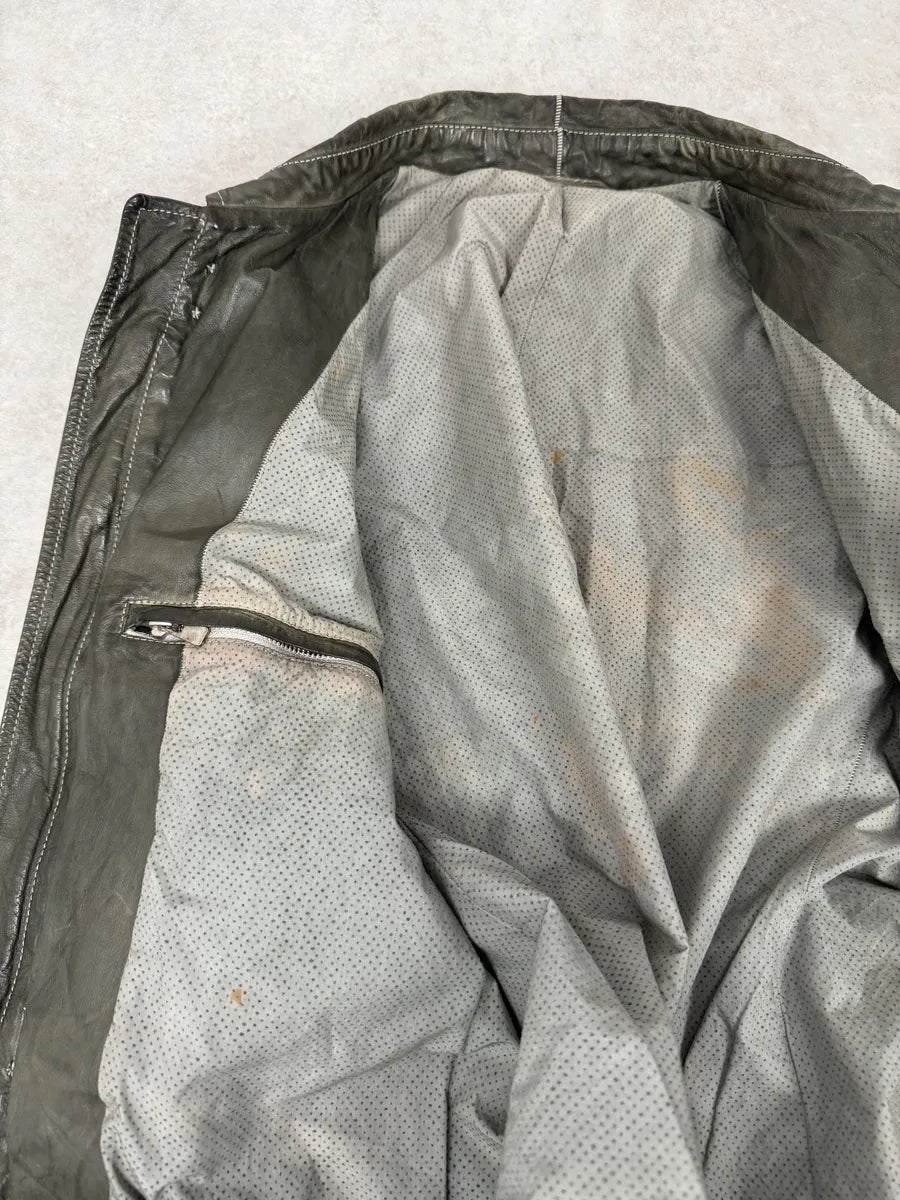 AW2016 Carol Christian Poell Drip Scarstitch Grey Leather Jacket rYsJgVp 17