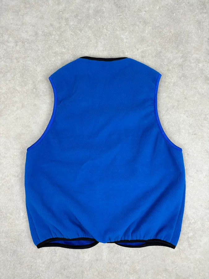 AW2016 Comme des Garçons Ganryu Blue Fleece Japanese Vest tPLqEKT 4