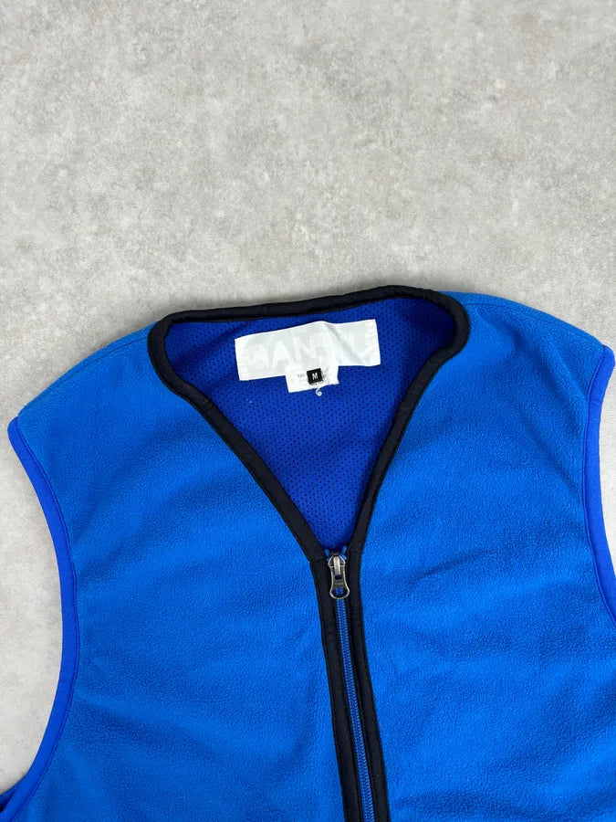 AW2016 Comme des Garçons Ganryu Blue Fleece Japanese Vest tPLqEKT 3
