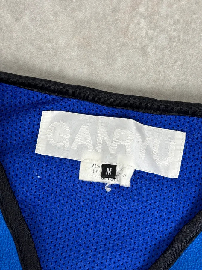AW2016 Comme des Garçons Ganryu Blue Fleece Japanese Vest tPLqEKT 7