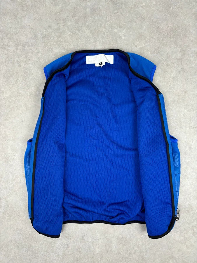 AW2016 Comme des Garçons Ganryu Blue Fleece Japanese Vest tPLqEKT 6