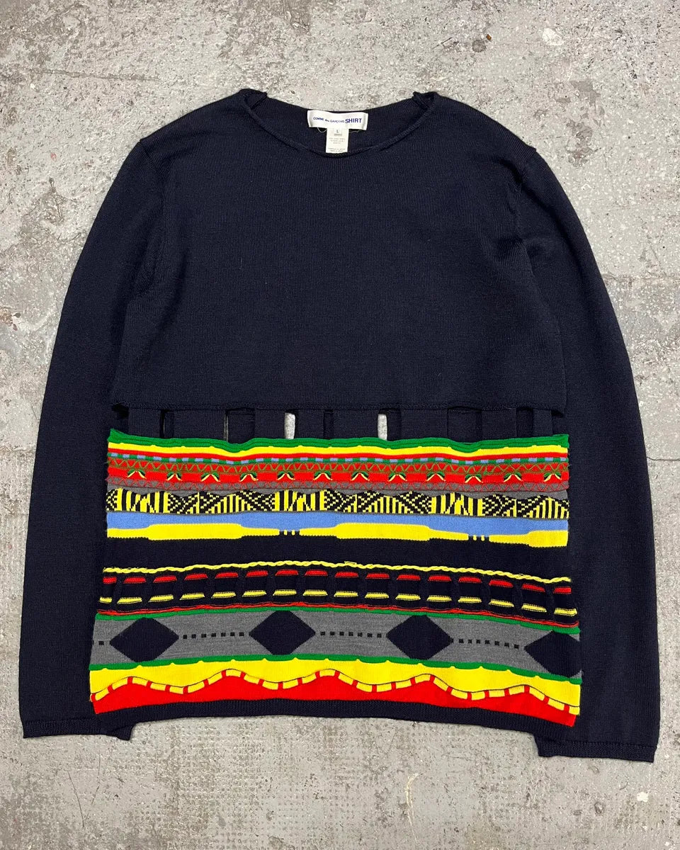 AW2016 Comme des Garçons Wool Contemporary Positive Sweater (L) xyLwsOA 0
