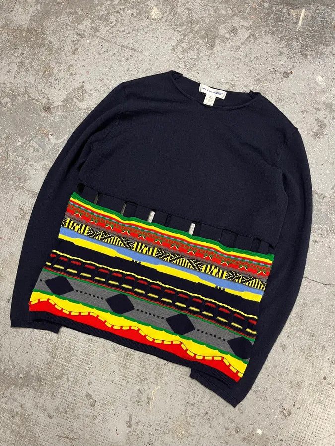 AW2016 Comme des Garçons Wool Contemporary Positive Sweater (L) xyLwsOA 3