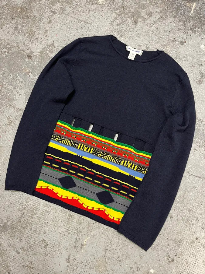 AW2016 Comme des Garçons Wool Contemporary Positive Sweater (L) xyLwsOA 4