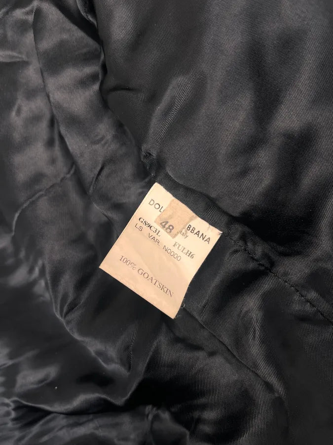 AW2016 Dolce & Gabbana Black Multi Zips Mafia Leather Jacket kBspFTo 9