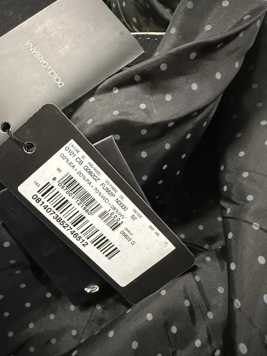 AW2016 Dolce & Gabbana Black Wool Gun-Embroidered Coat iwvvURk 13