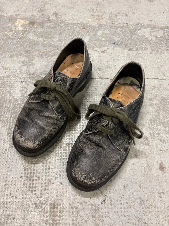 AW2016 Dr Martens Marni Black Eroded Leather Shoes zVfWyJK 2