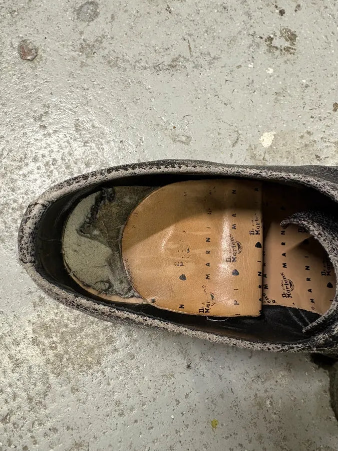 AW2016 Dr Martens Marni Black Eroded Leather Shoes zVfWyJK 9