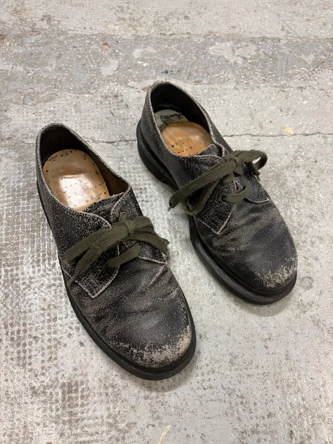 AW2016 Dr Martens Marni Black Eroded Leather Shoes zVfWyJK 3