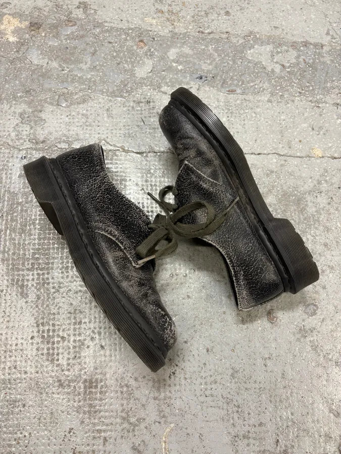 AW2016 Dr Martens Marni Black Eroded Leather Shoes zVfWyJK 6