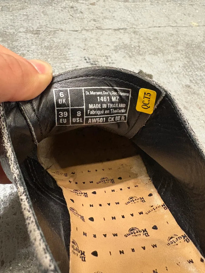 AW2016 Dr Martens Marni Black Eroded Leather Shoes zVfWyJK 8