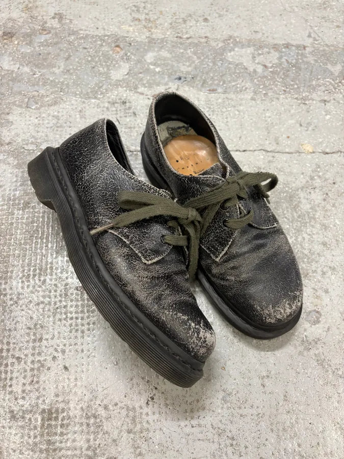 AW2016 Dr Martens Marni Black Eroded Leather Shoes zVfWyJK 4