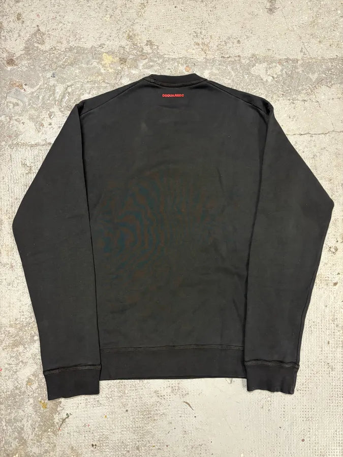 AW2016 Dsquared2 Asian Bird Black Sweater LMxKQKV 5