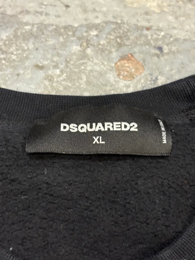AW2016 Dsquared2 Asian Bird Black Sweater LMxKQKV 8
