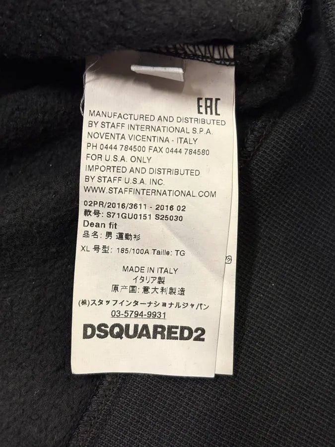 AW2016 Dsquared2 Asian Bird Black Sweater LMxKQKV 10