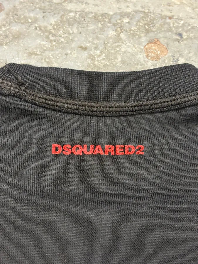 AW2016 Dsquared2 Asian Bird Black Sweater LMxKQKV 7