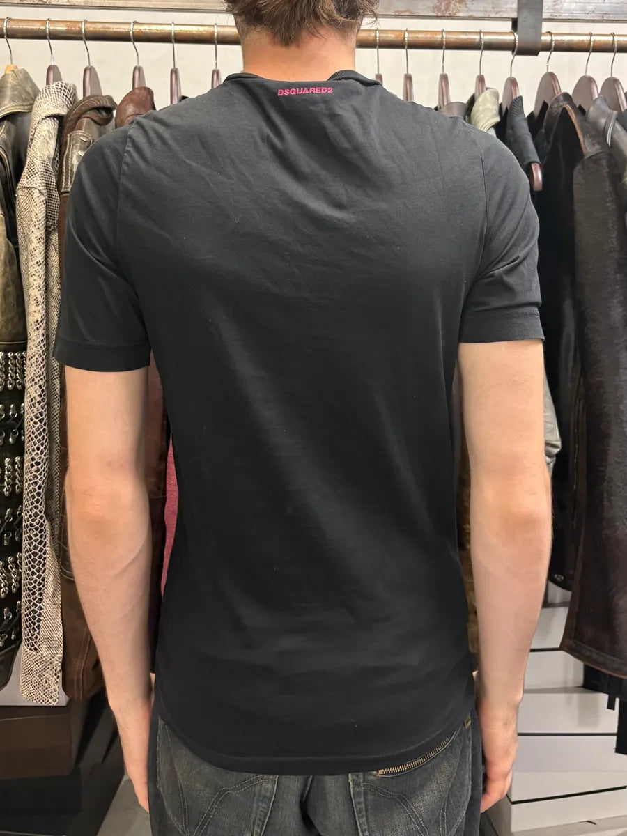 AW2016 DSquared2 Asian Fighters Black T-Shirt ZOUPncY 2