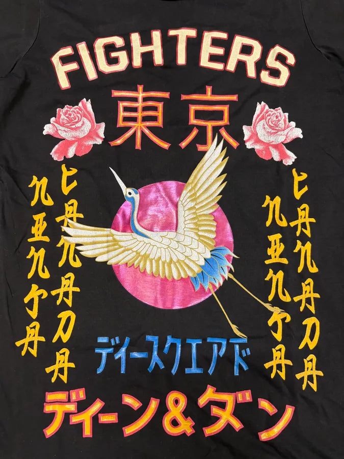 AW2016 DSquared2 Asian Fighters Black T-Shirt ZOUPncY 6