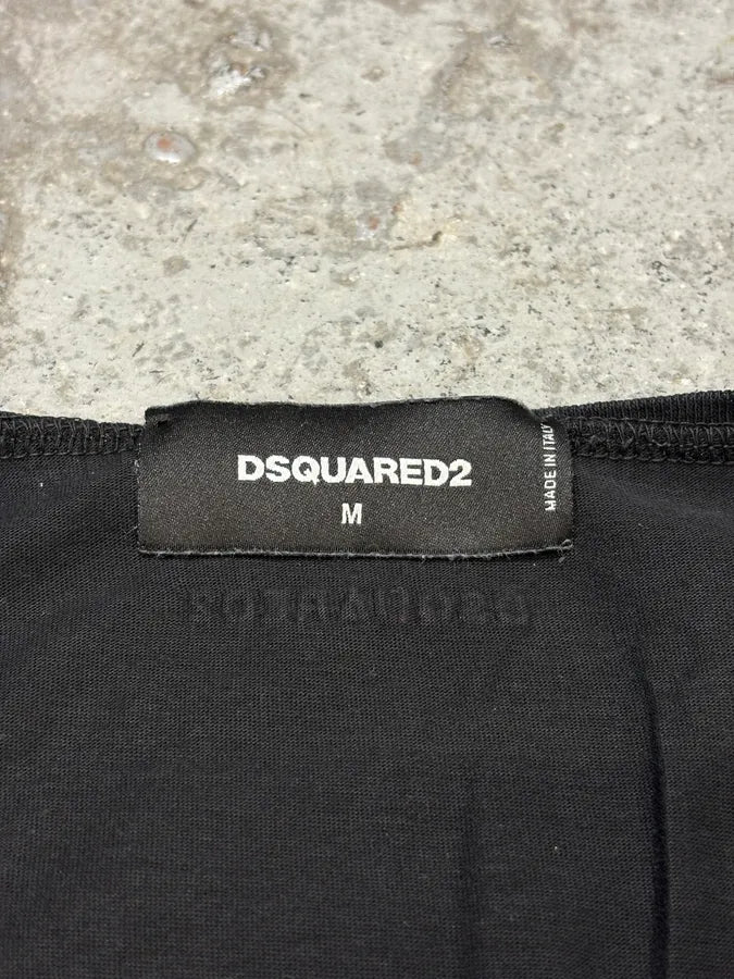 AW2016 DSquared2 Asian Fighters Black T-Shirt ZOUPncY 7