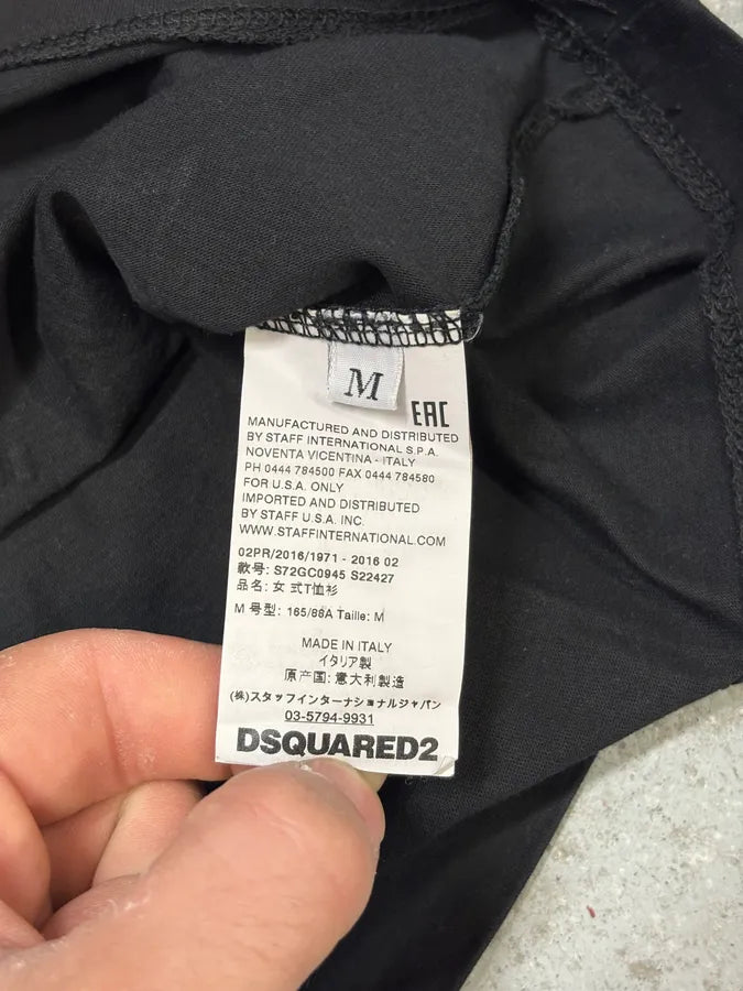 AW2016 DSquared2 Asian Fighters Black T-Shirt ZOUPncY 9