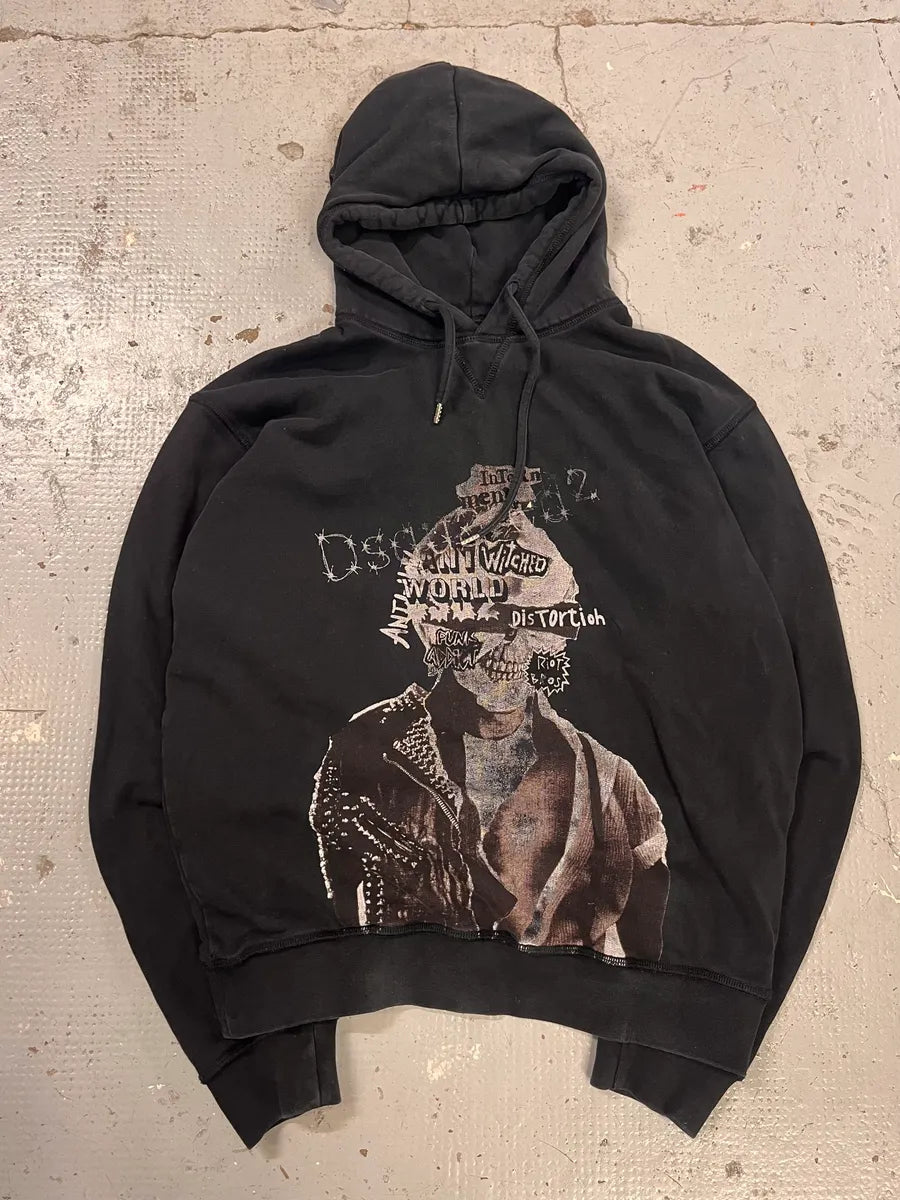 AW2016 Dsquared2 Black Rock Skeleton Hoodie UcQGBwv 2