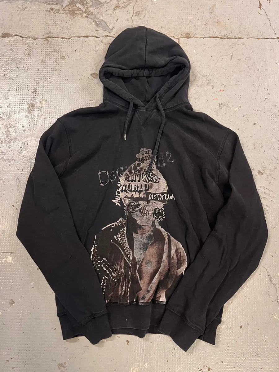 AW2016 Dsquared2 Black Rock Skeleton Hoodie UcQGBwv 3