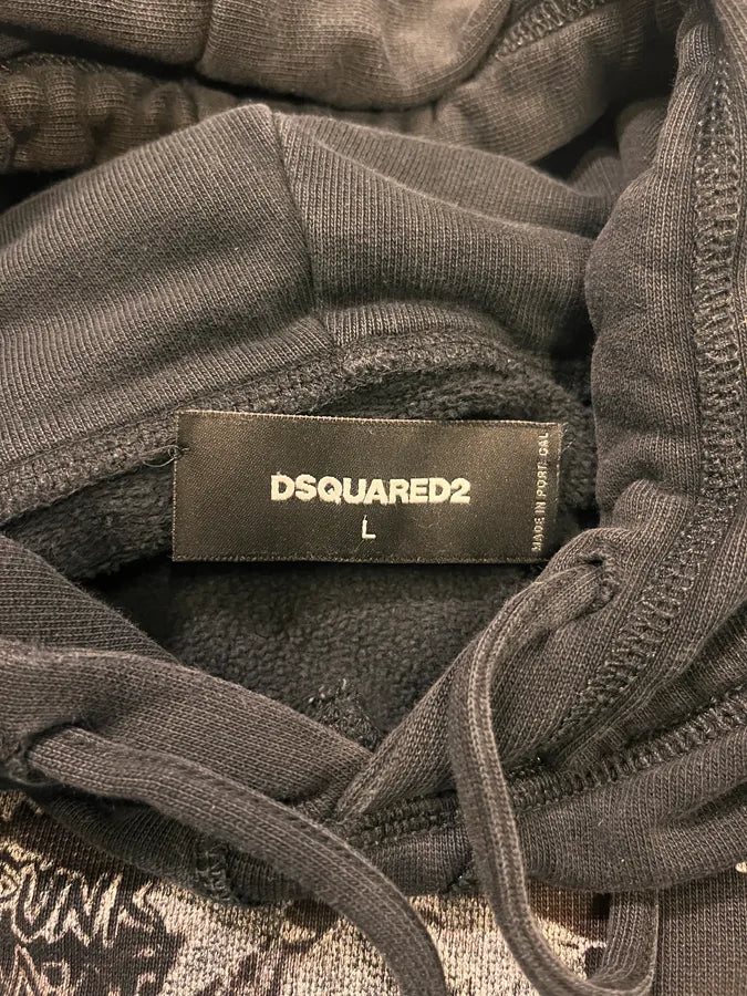 AW2016 Dsquared2 Black Rock Skeleton Hoodie UcQGBwv 8