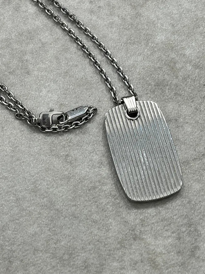 AW2016 Emporio Armani Grey  Dog Tag Necklace RSqsijt 4