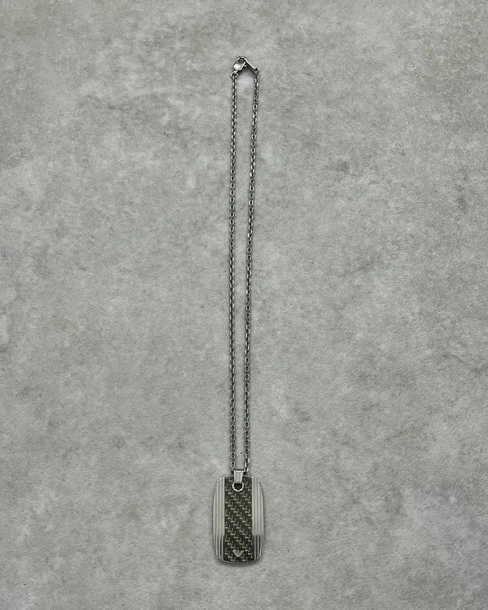 AW2016 Emporio Armani Grey  Dog Tag Necklace RSqsijt 1