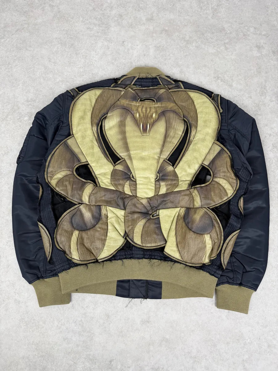 AW2016 Givenchy 1 of 1 Sample Black Green Cobra Cut Out Bomber Jacket FLxUAJV 1