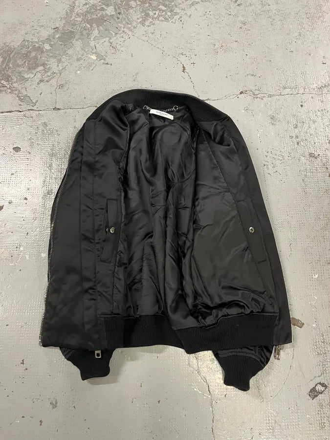 AW2016 Givenchy Black Asymmetrical 2 Zips Bomber Jacket XPFpENA 8