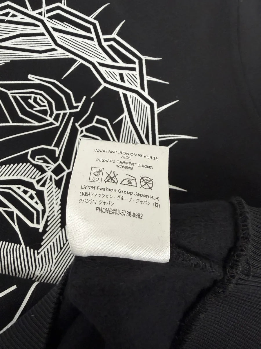 AW2016 Givenchy Black Barbed Wire Jesus Print Sweatshirt chahgvO 2