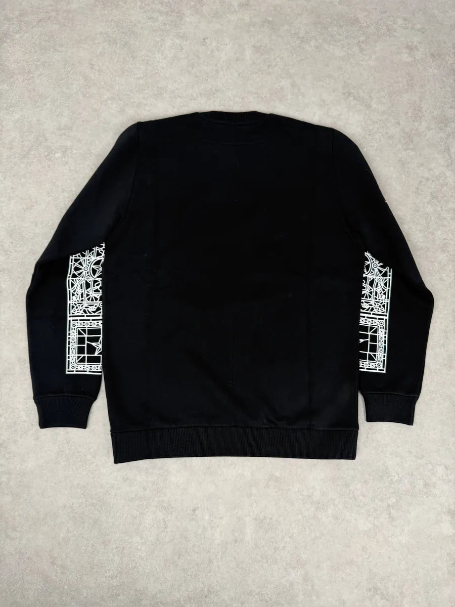 AW2016 Givenchy Black Barbed Wire Jesus Print Sweatshirt chahgvO 3