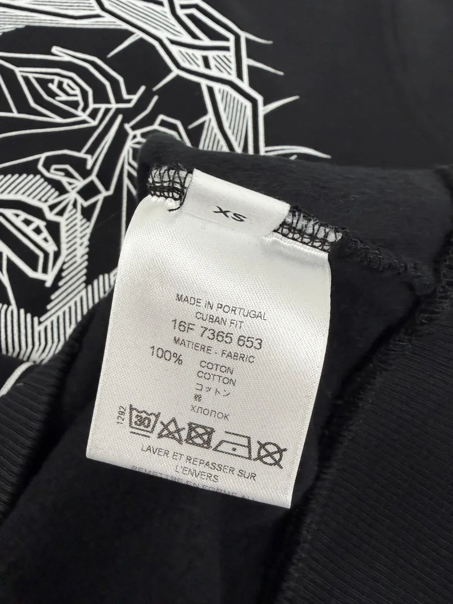 AW2016 Givenchy Black Barbed Wire Jesus Print Sweatshirt chahgvO 4