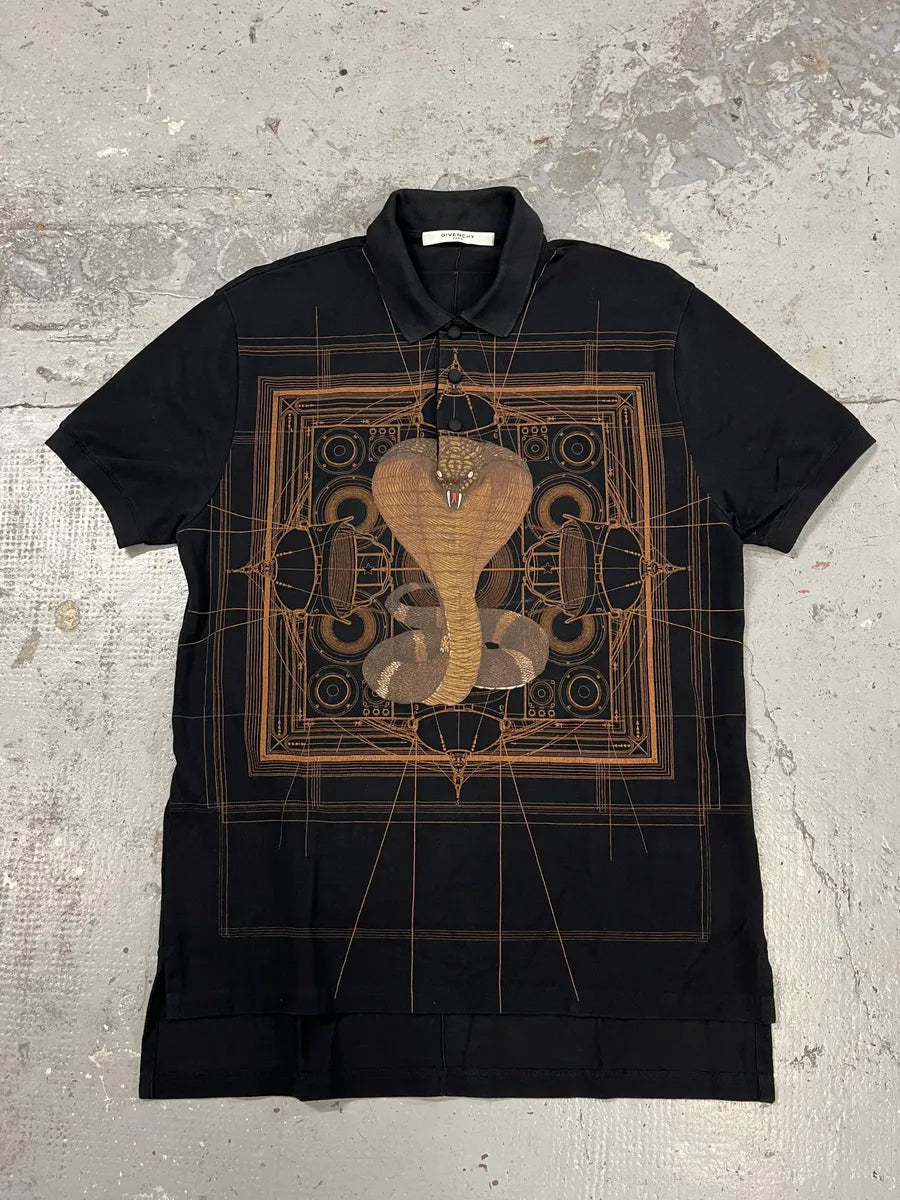 AW2016 Givenchy Black Cobra Polo Shirt by Riccardo Tisci DDpMGCZ 0