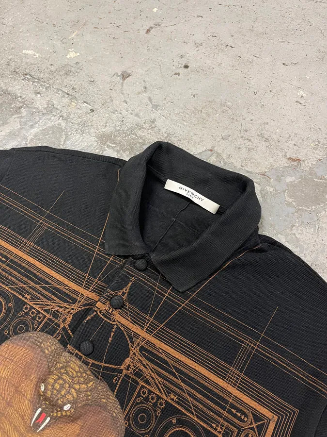 AW2016 Givenchy Black Cobra Polo Shirt by Riccardo Tisci DDpMGCZ 3