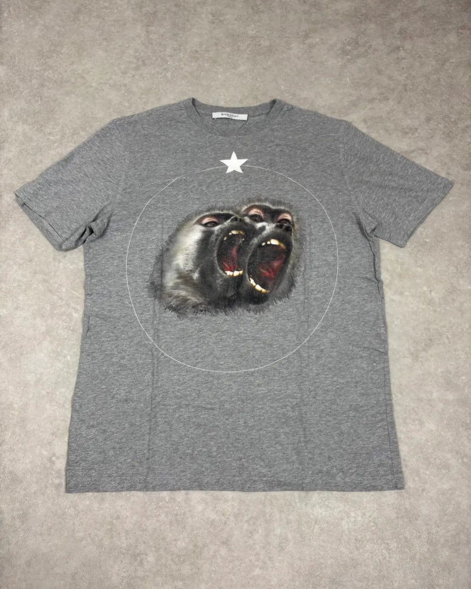 AW2016 Givenchy Monkeys Star Grey T-Shirt by Riccardo Tisci vWpUOZg 0