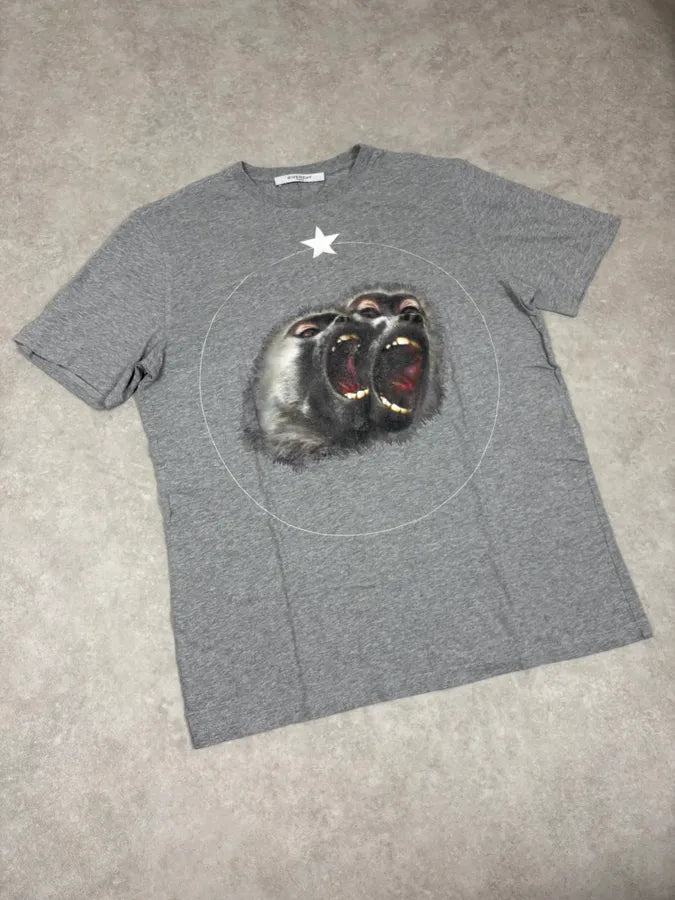 AW2016 Givenchy Monkeys Star Grey T-Shirt by Riccardo Tisci vWpUOZg 3