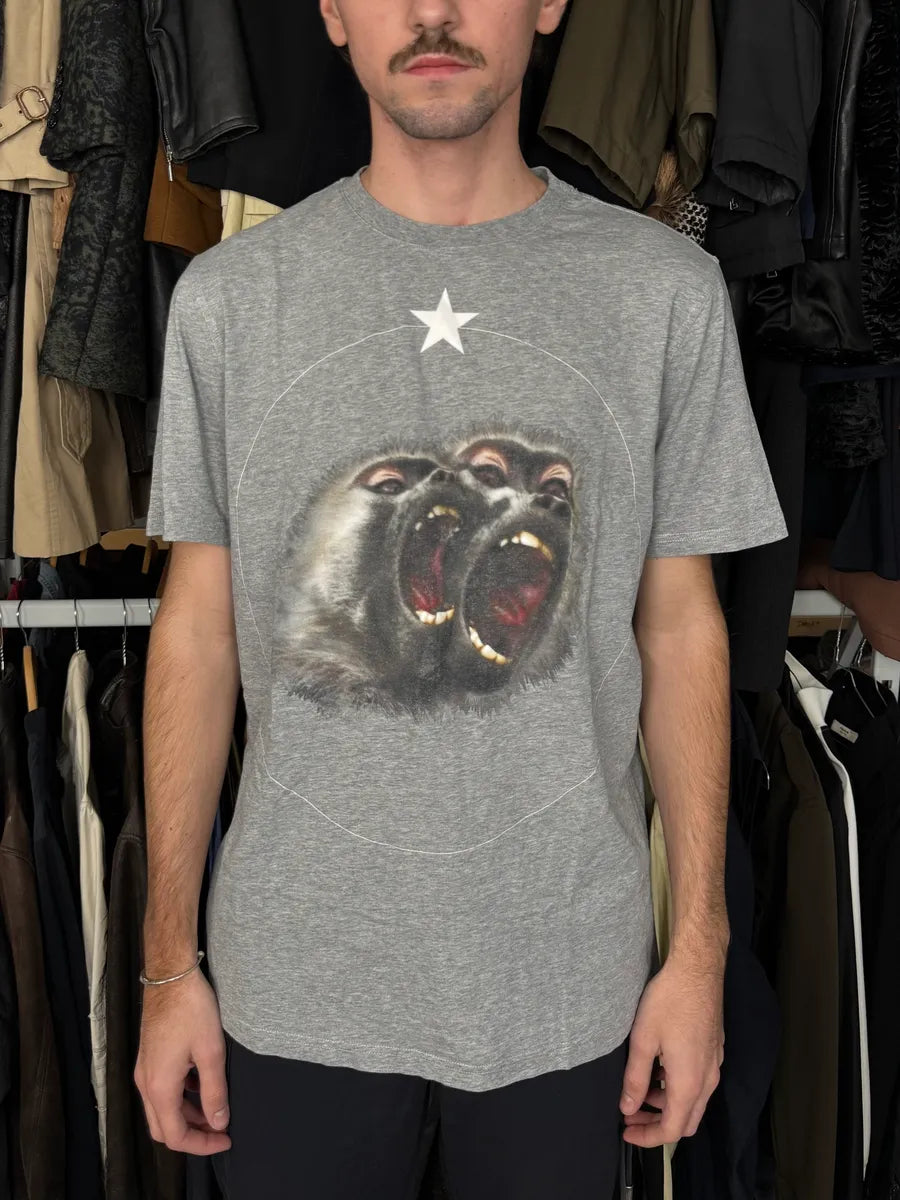 AW2016 Givenchy Monkeys Star Grey T-Shirt by Riccardo Tisci vWpUOZg 2