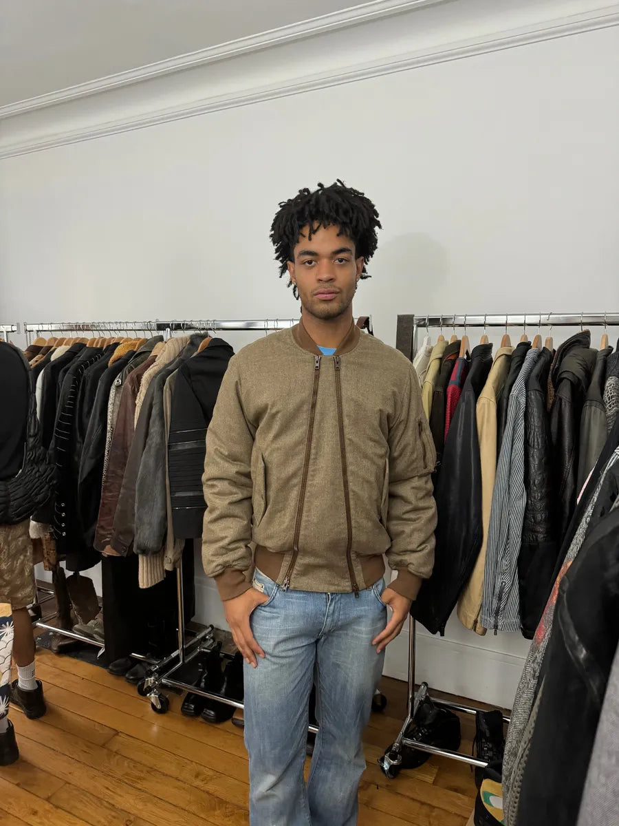 AW2016 Givenchy Podium Camel Asymmetrical Zips Bomber Jacket EIhRzNx 3