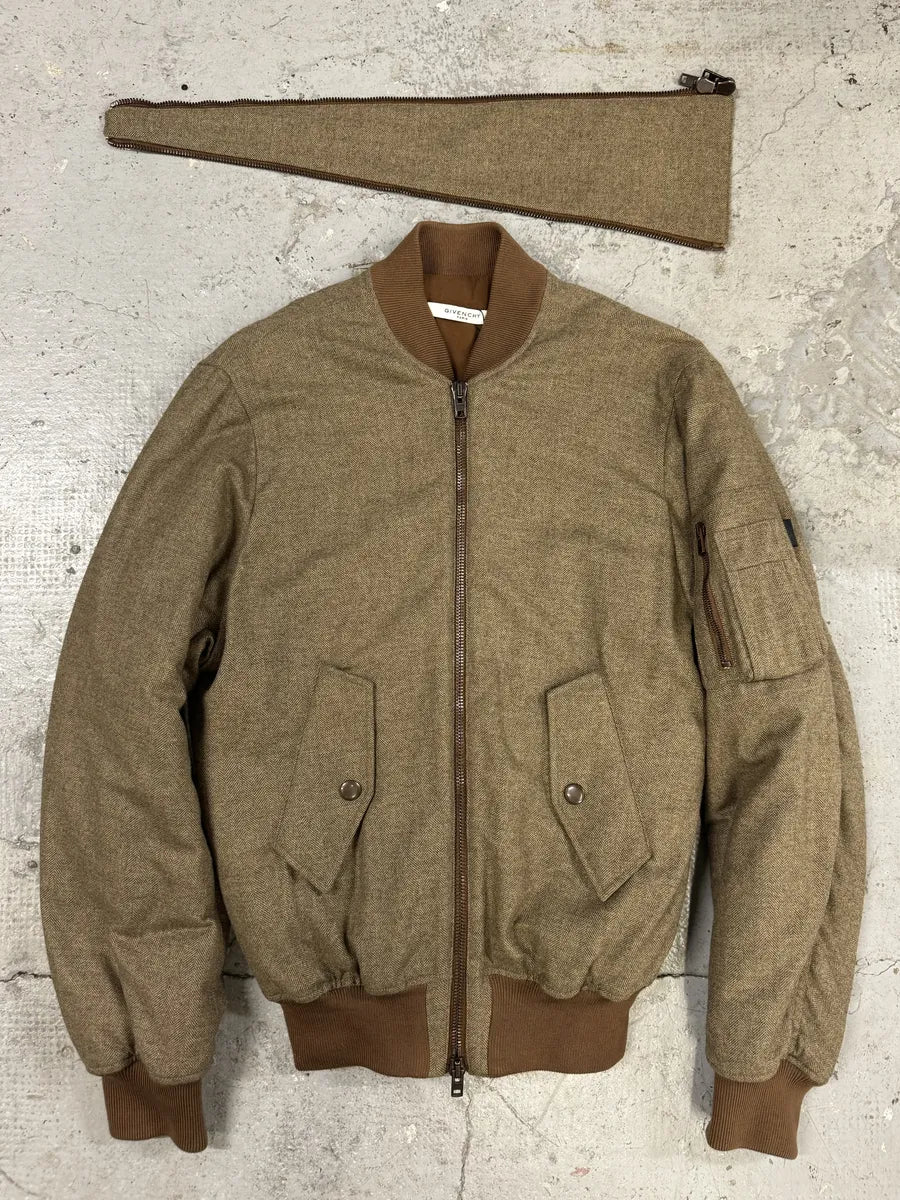 AW2016 Givenchy Podium Camel Asymmetrical Zips Bomber Jacket EIhRzNx 2