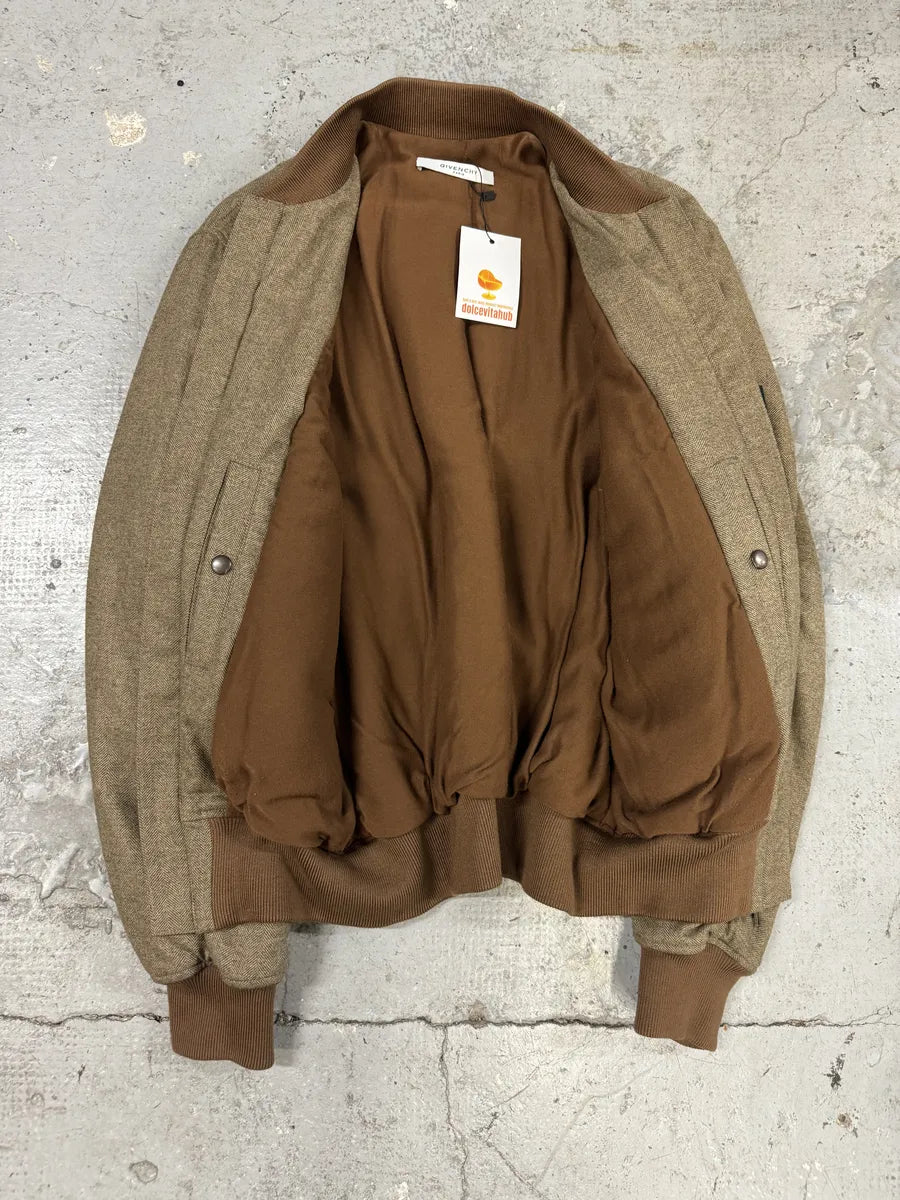AW2016 Givenchy Podium Camel Asymmetrical Zips Bomber Jacket EIhRzNx 8