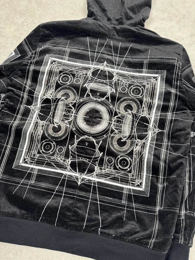 AW2016 Givenchy Sample Black Abstract Zip-up Hoodie baalzOz 5