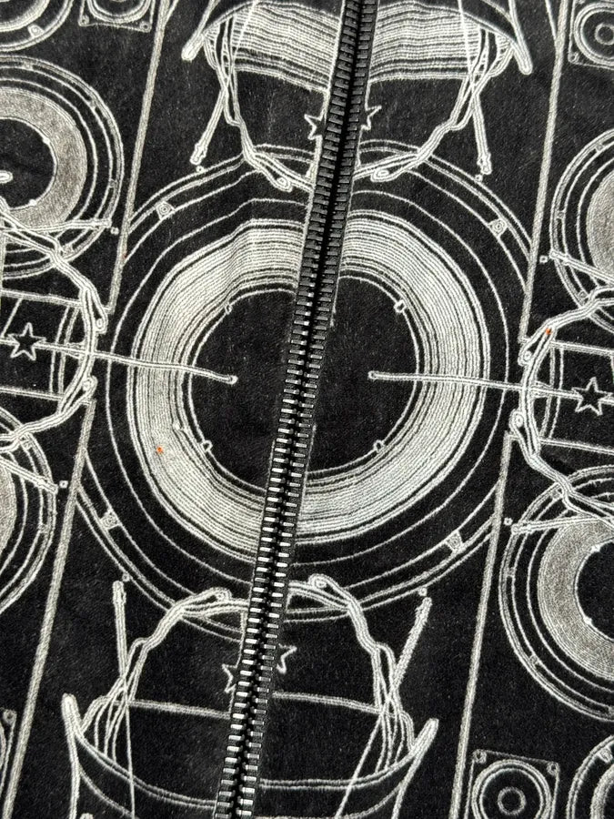 AW2016 Givenchy Sample Black Abstract Zip-up Hoodie baalzOz 7